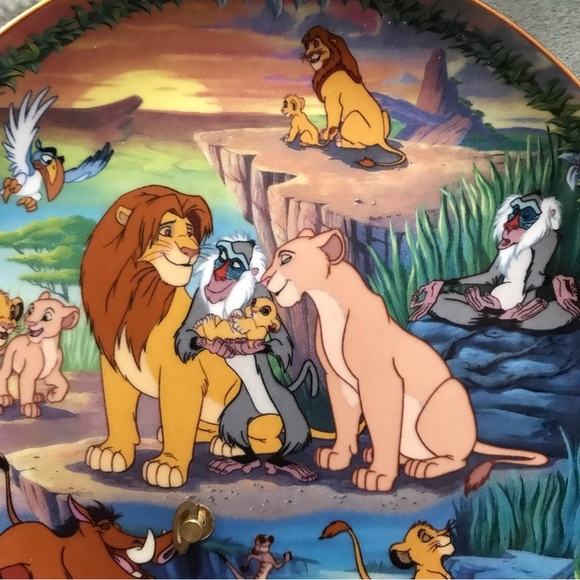 Vintage Disney's MUSICAL Memories Plate 1997 Lion King Future King of Pride Rock - Picture 2 of 6